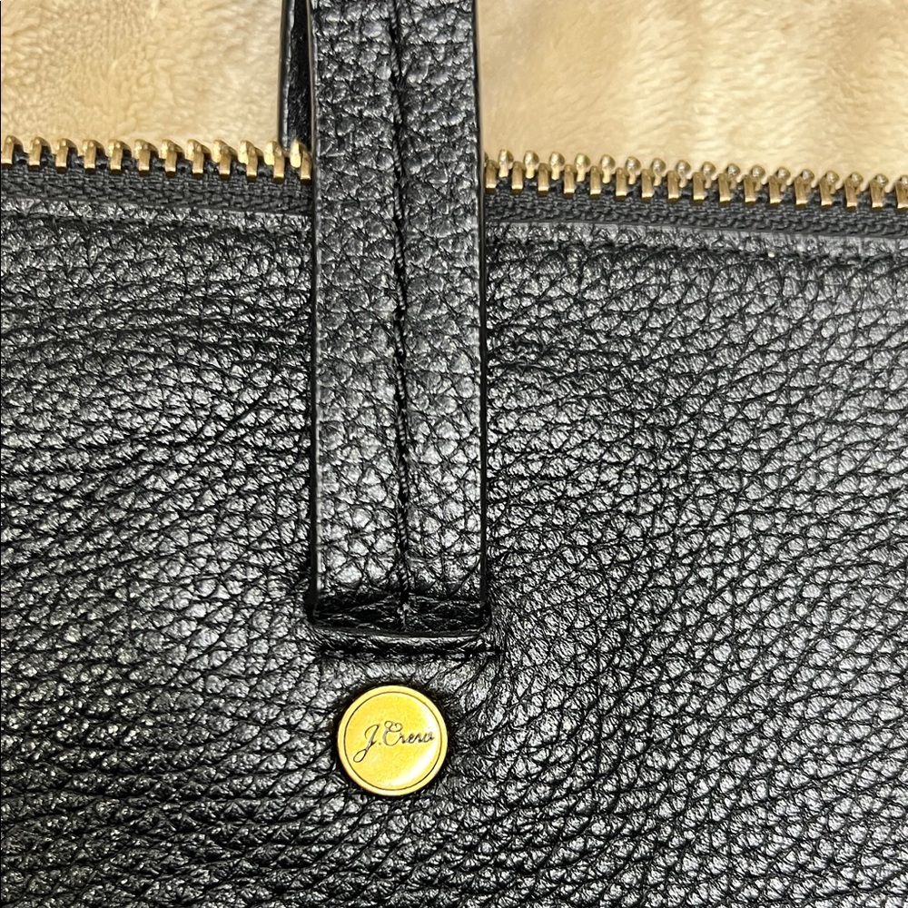 J. Crew Black Leather Tote Bag - Picture 5 of 8
